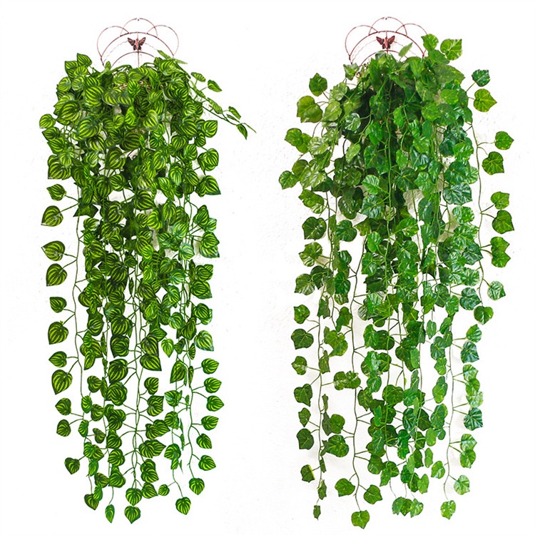 MoonLand Daun Rambat /Daun Juntai Plastik Tanpa Pot Bunga Rambat Sintesis Tanaman Hias Gantung Osear Artificial / Daun Lee Kwan Yew KB39