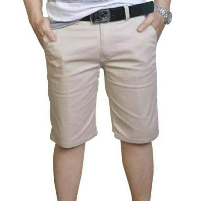 Bisa Pembayaran COD Celana Chino cino Pendek Pria / Celana Chino Pendek Hitam Cream , Moka , Abu