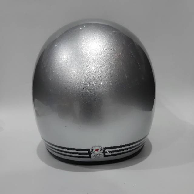 Helm Jpn retro Silver Gloss pet panjang