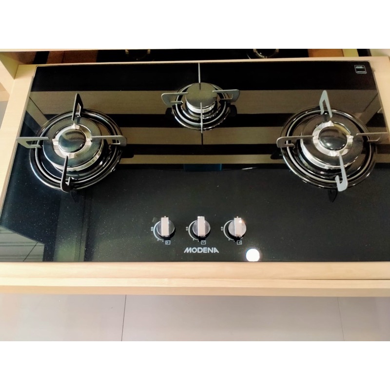 Modena Kompor Tanam / Built-In Hob Gas 90 Cm, 3 Tungku Bh 0935 Harga Pabrik