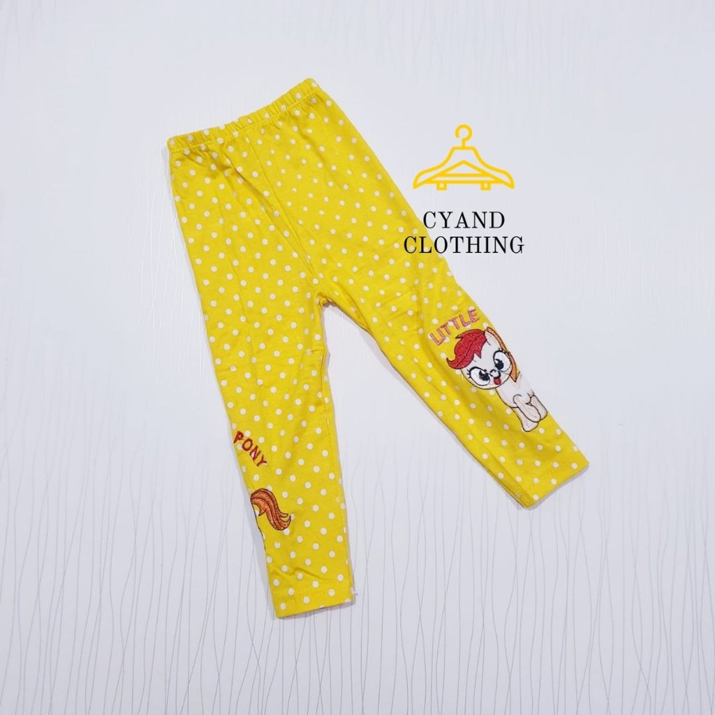 cyand clothing - leging warna anak motif polkadot lucu karakter bordir bagus