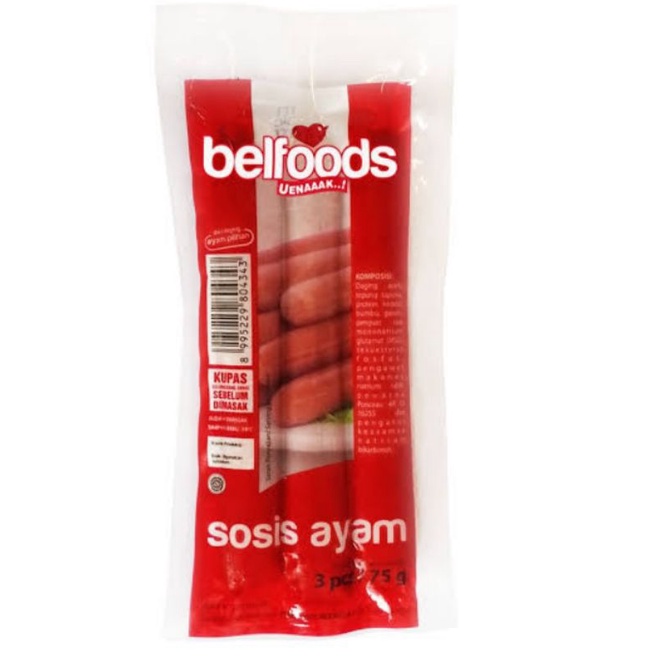 

Belfoods Sosis Ayam Kemasan Hemat (isi 3)