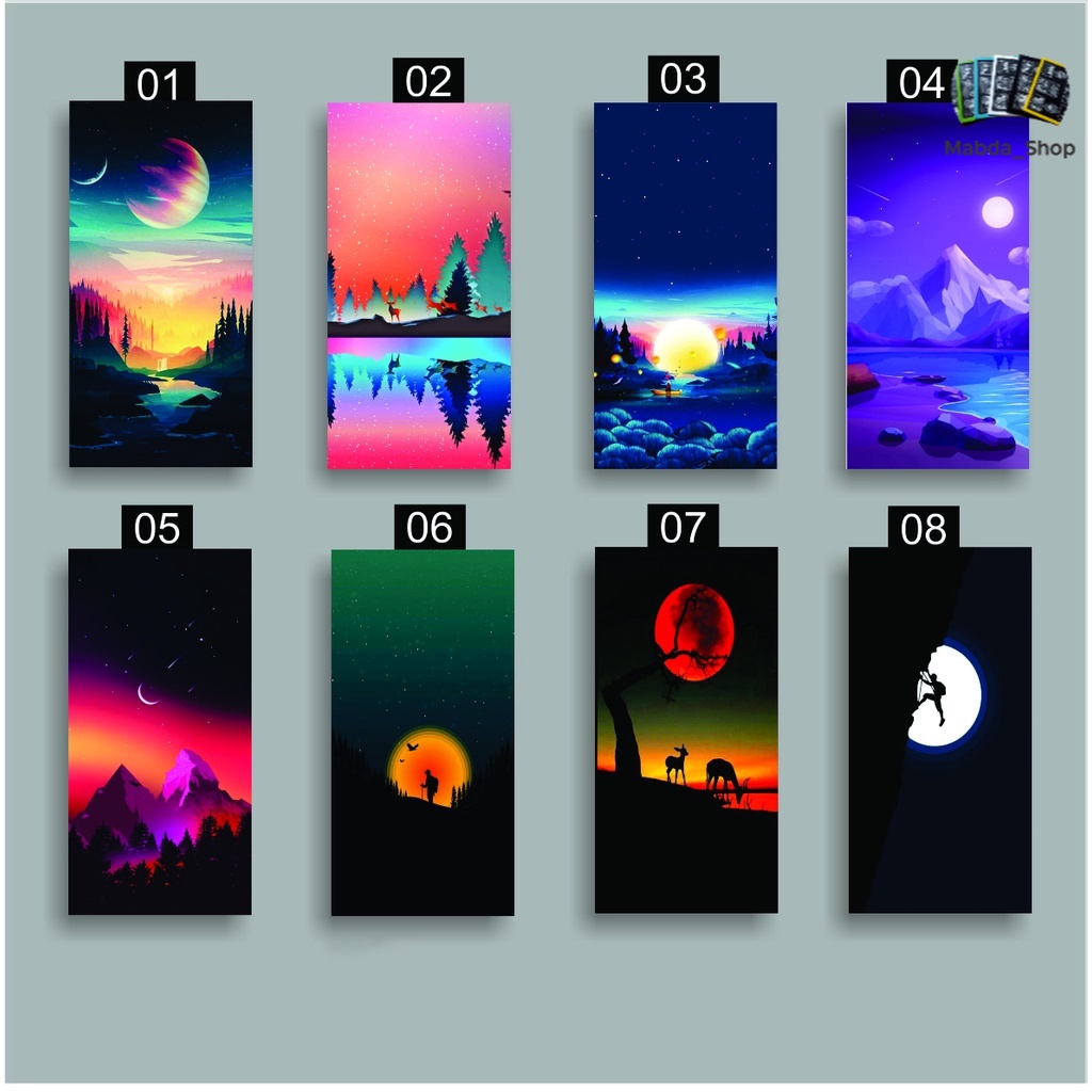 Jual Hiasan dinding wall decor dekorasi pemandangan langit bulan