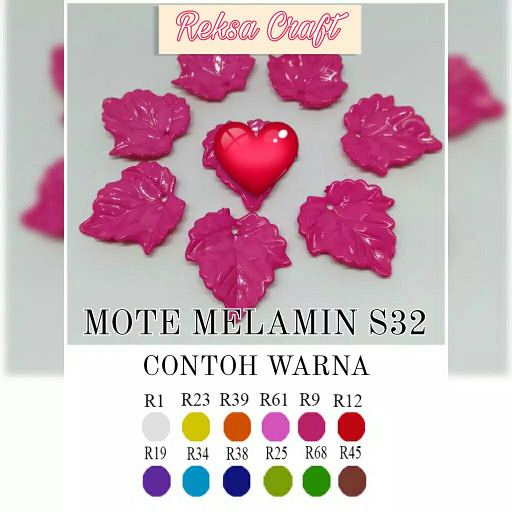 MOTE MELAMN S32 MODEL DAUN ANGGUR AKRILIK