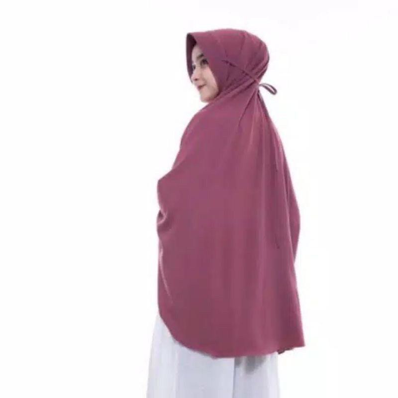 hijab bergo jumbo pet tali XL moscrepe