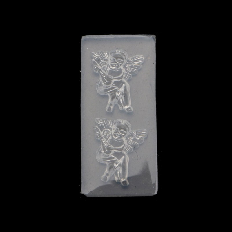 Glitter Mini Angel Crystal Epoxy Resin Mold Necklace Pendants Silicone Mould DIY Crafts Ornaments Jewelry Decorations Casting