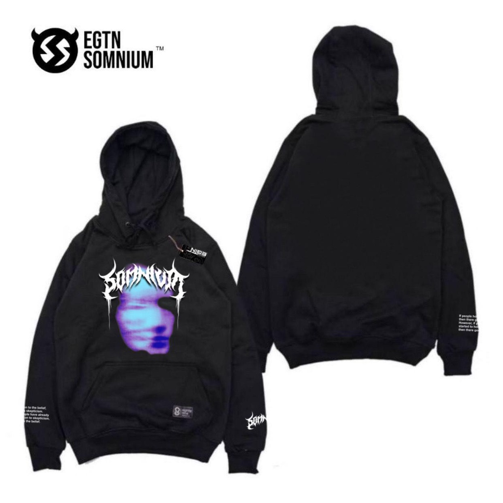 Hoodie Pria | Sweater Hoodie Hitam Motif The Skull EGTN Original | Jaket Hoodie Metal Pria