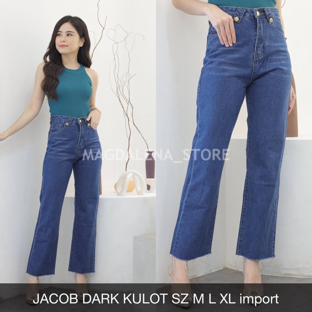 CELANA KULOT JEANS IMPORT WANITA JEANS KULOT PREMIUM JACOB KULOT PANJANG