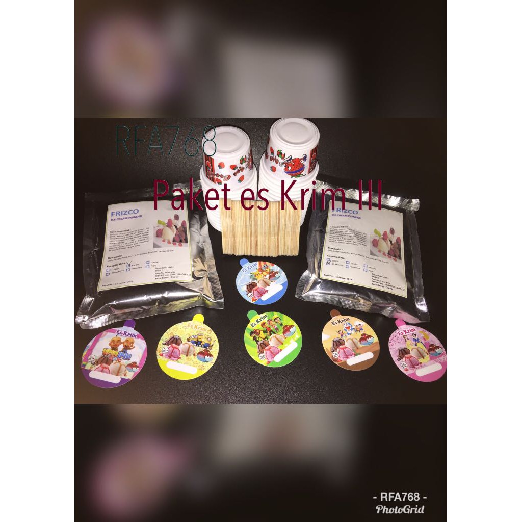 

FRIZCO Paket Bahan Es Krim Hemat III (2x250gr+cup 100ml 1 slop)