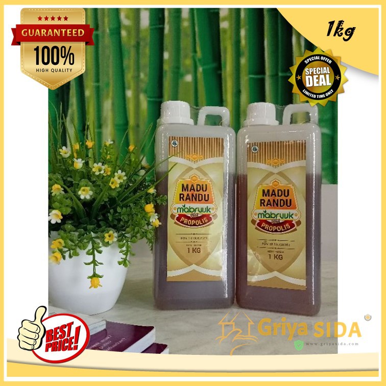 Madu randu mabruuk 1kg 1000gram Madu randu plus propolis 1 kg Mabruk PROMO