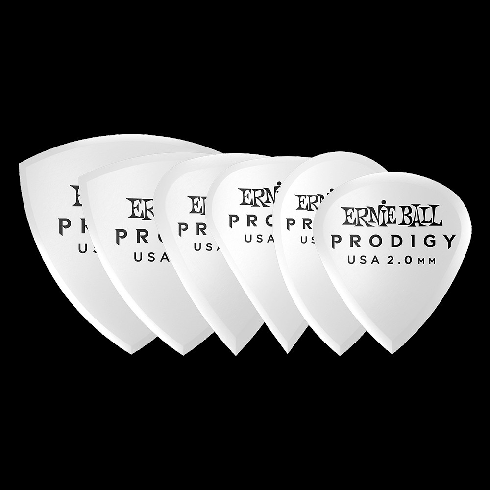 Ernie Ball 2.0mm White Multipack Prodigy Picks 6pack P09343