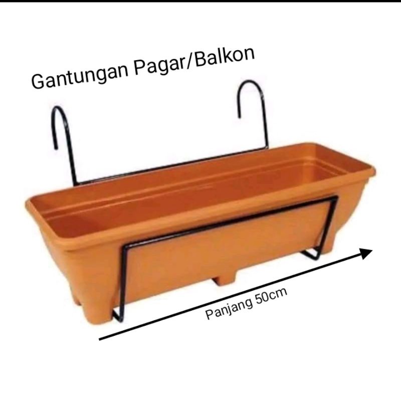 STANDING POT BESI PANJANG KUAT MURAH DUDUKAN POT PANJANG BUNGA