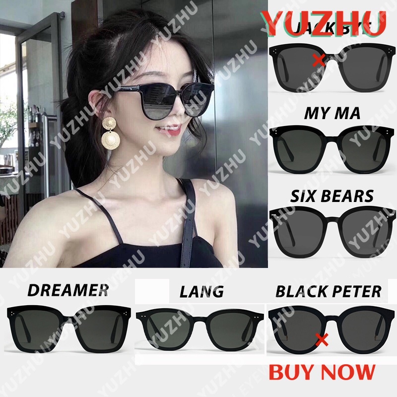 (YUZHU) Bayar di Tempat Korean Style Retro Ulzzang Oval Frame Kacamata Hitam Wanita/Pria Sunglasses