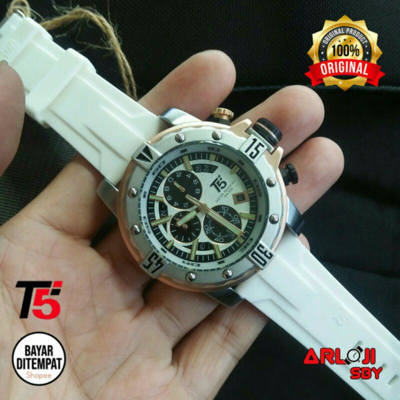 JAM TANGAN PRIA T5 H 3757 CHRONO SPORT ORIGINAL TAHAN AIR || T5 H3757