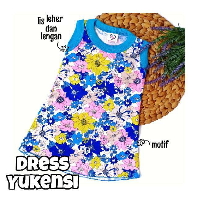 YUKI 9-18 BLN DASTER KAOS YUKENSI ANAK BAYI SIZE M Dress Dres Baju Bayi Perempuan Cewek-1