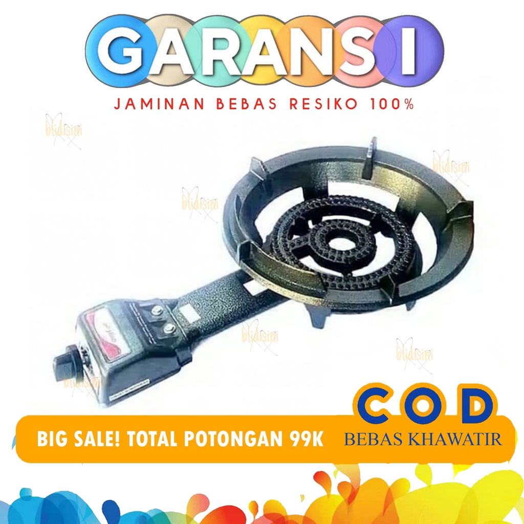 Niko Kompor Gas Cor 1 Tungku Api Seribu Mata Low Pressure Jos Untuk Nasi Goreng
