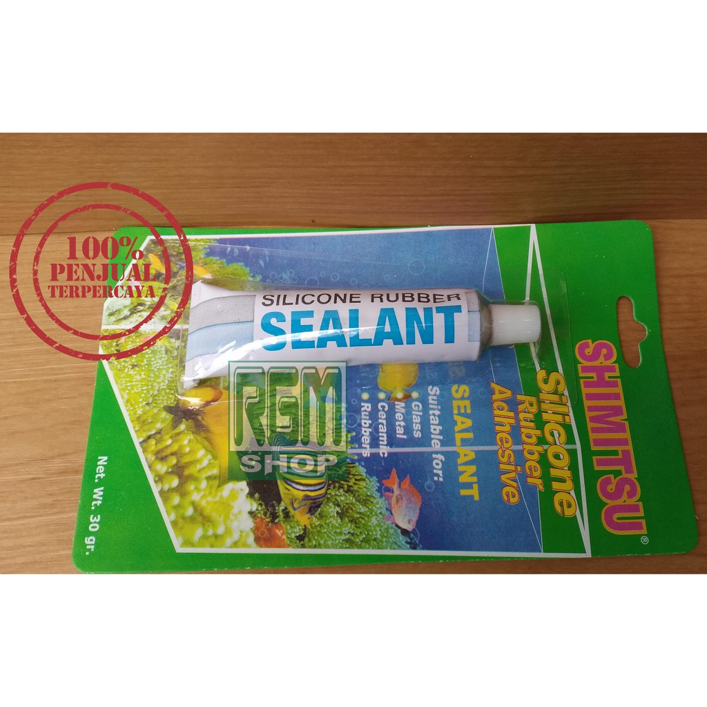 Sealant silicon silikon lem kaca aquarium aquascape 30gr murah