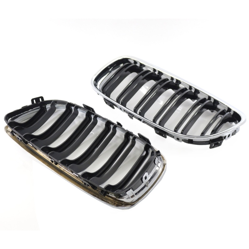 Zzz 2pcs Kisi-Kisi Grill Depan Warna Hitam Untuk E90-LCI 3series Sedan-2009-2012 51137201969 51137201970 Lampu Hias Ringan