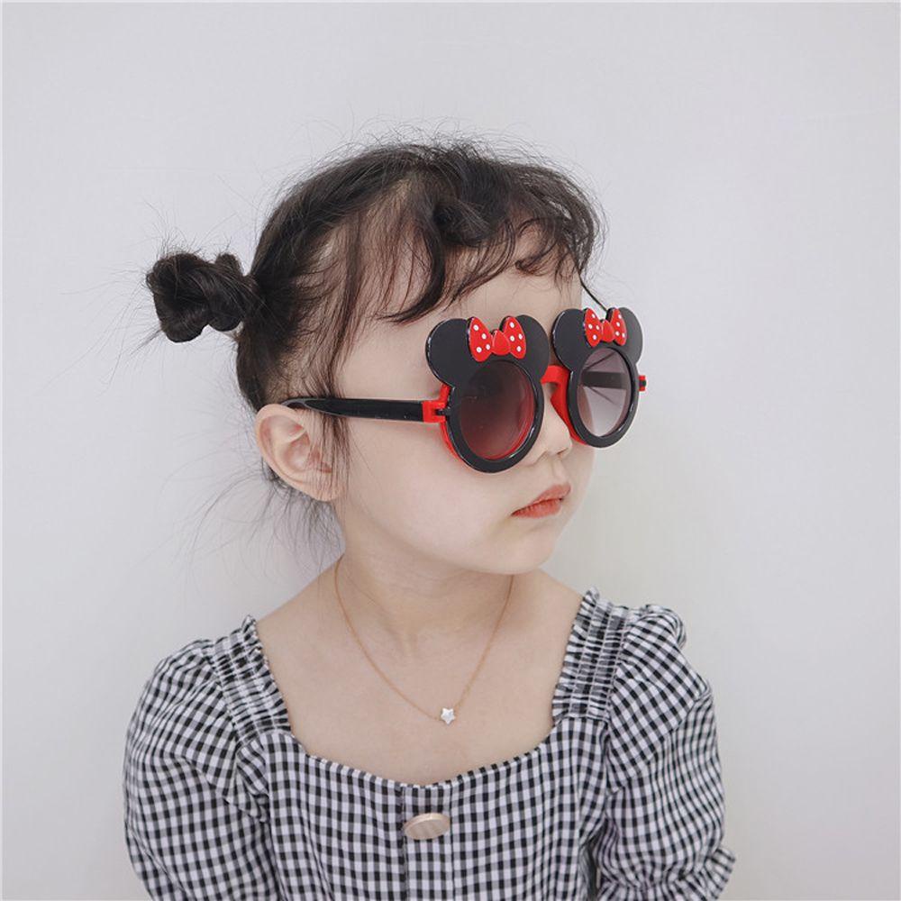 [Elegan] Props Fotografi Kacamata Anak Lucu Desain Fashion Cowok Cewek Plastik Minnie Shape Frame