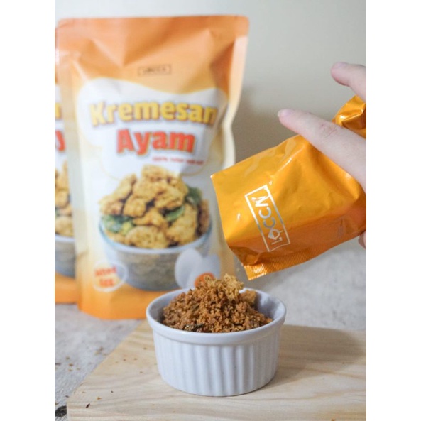 Locca kremesan ayam 100gr /kremesan ayam salted egg 100gr / teri jepang shirasu 80gr