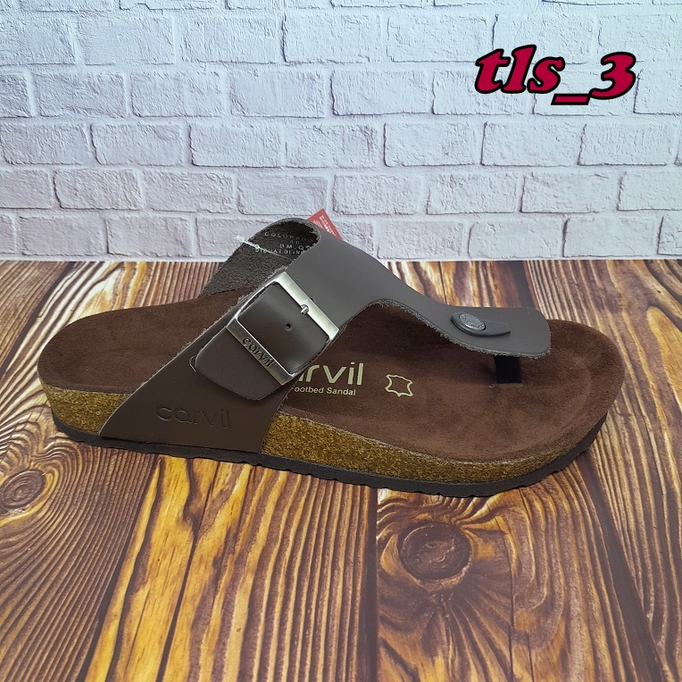 Sandal Kulit Pria Carvil Colorado 01 Asli 39-43 Sandal Japit Kasual Original