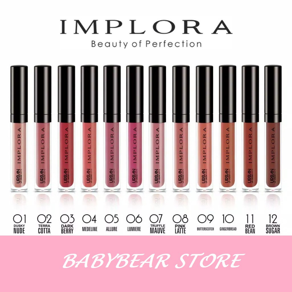 IMPLORA Urban Lip Cream Matte Original BPOM - Lipcream Surabaya