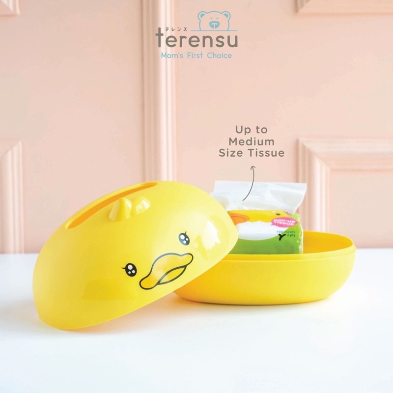 Terensu Tempat Tisu Karakter Bebek Penyimpan Tissue Box Anti Kotor Debu