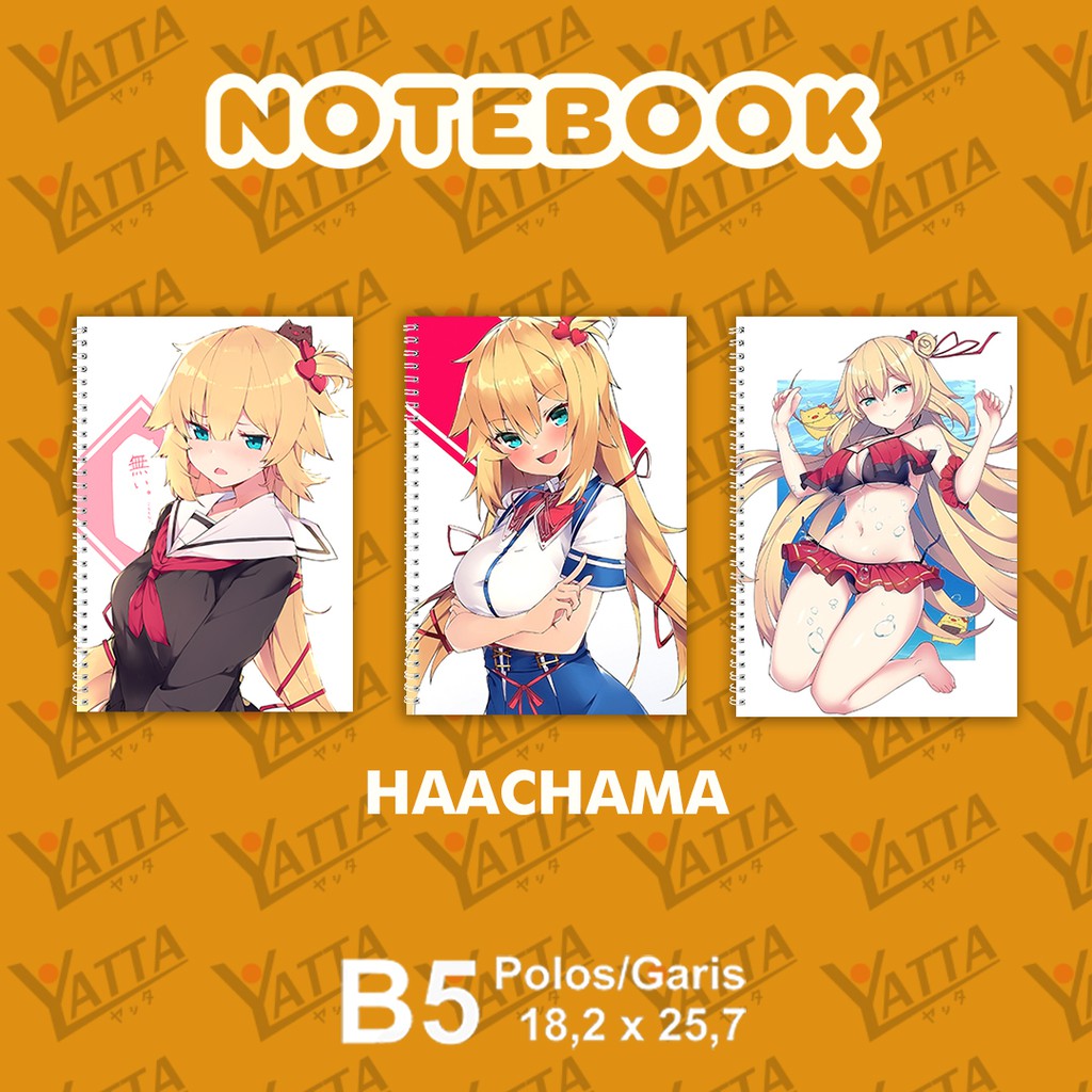 

Notebook Anime ukuran B5 18,2 cm x 25,7 cm Hololive JP - Haachama YOTAKUSHOP