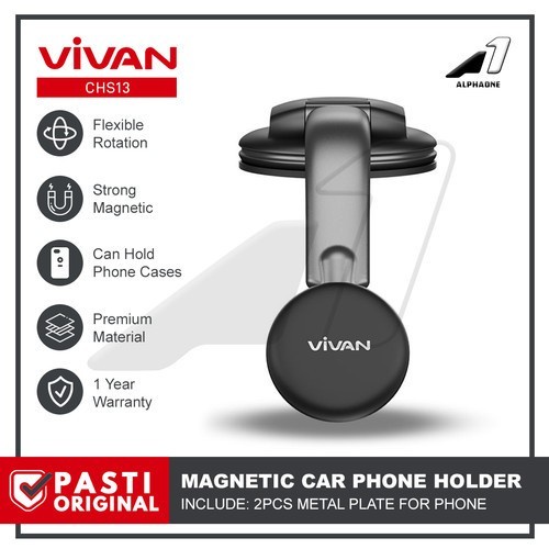 CHS 13 Vivan Car Holder Black Magnetic