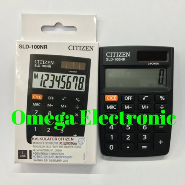 ORIGINAL Citizen SLD-100NR - Kalkulator Kantong Mini Calculator Pocket