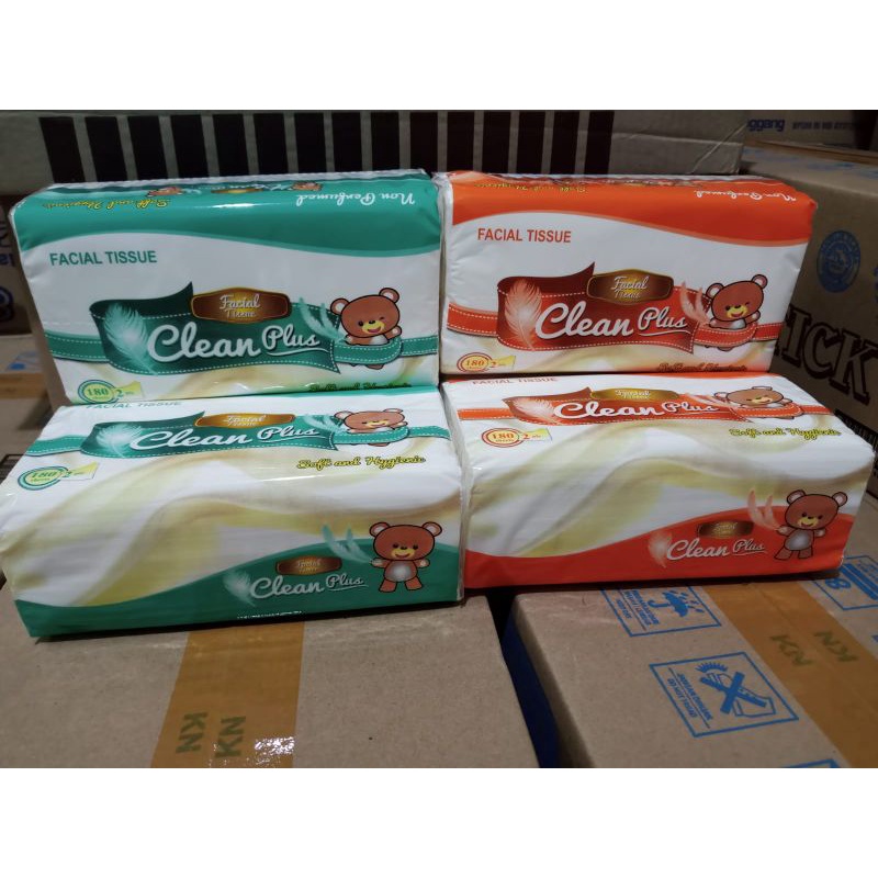 TISSUE CLEAN PLUS/ PAKET TISSUE CLEAN PLUS 3pcs/ TISSUE CLEAN PLUS ISI 3pcz