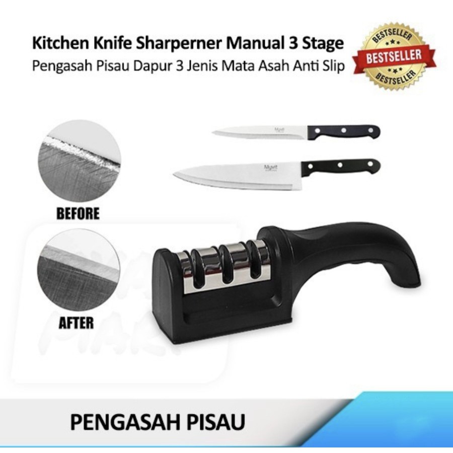 Pengasah Pisau Dapur Asahan Pisau Knife Sharpener Good Quality