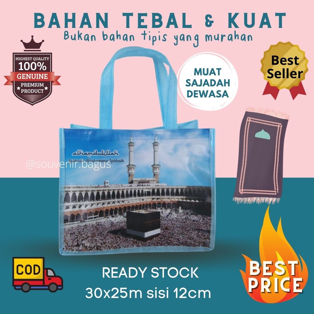 Tas Parcel Lebaran Idul Fitri souvenir Umroh Haji Oleh Oleh Umroh hajj hari guru Muat Sajadah Besar
