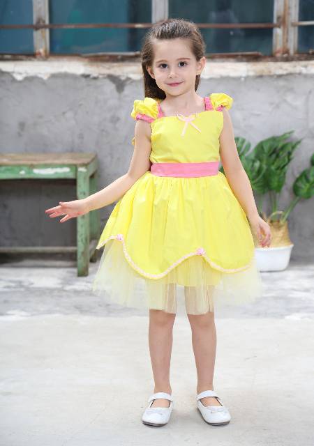 GA2728 BELLE ROSE DRESS YELLOW / GAUN PESTA ANAK KUNING / DRESS HALLOWEEN PRINCESS