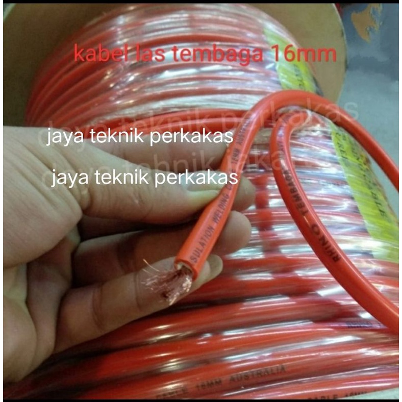Kabel las 16mm 1meter Rhino tembaga orange - cable las Rhino tembaga