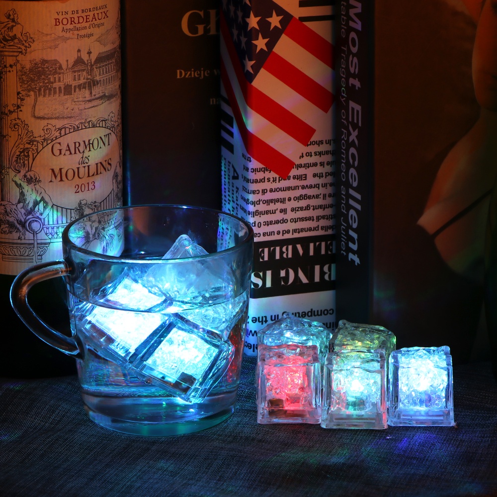Lampu Hias Luminous LED Colorful Es Batu Lampu Suasana Glowing Otomatis Untuk Pesta Pernikahan Bar Lampu Malam Induksi