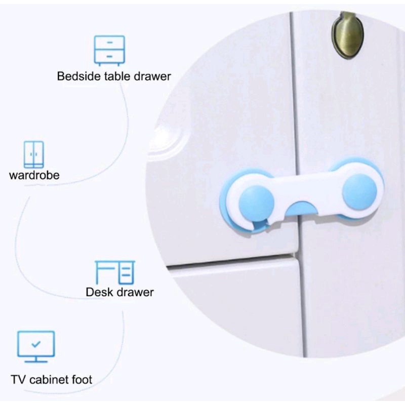 Kunci Pengamanan Laci Pengunci Kulkas Safety Lock
