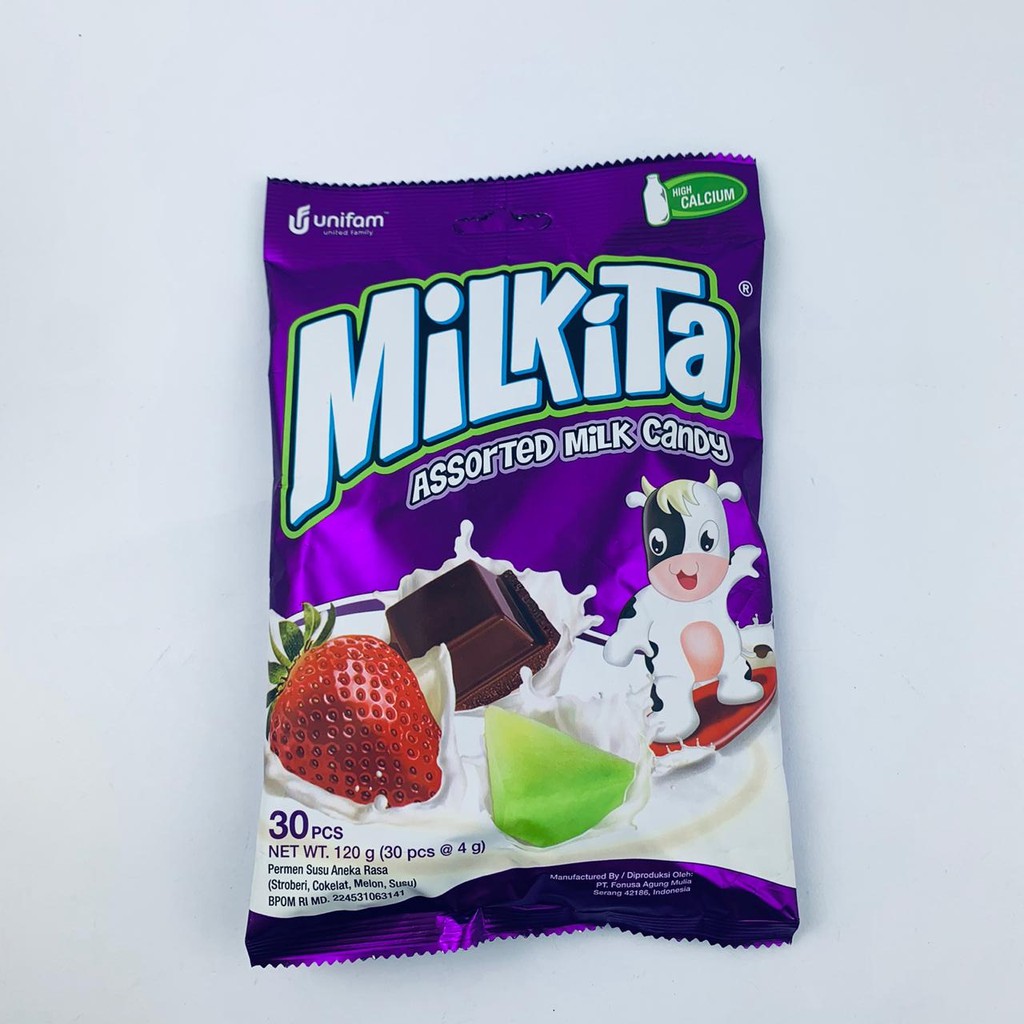 Milkita / Permen susu / tinggi kalsium / 30 pcs