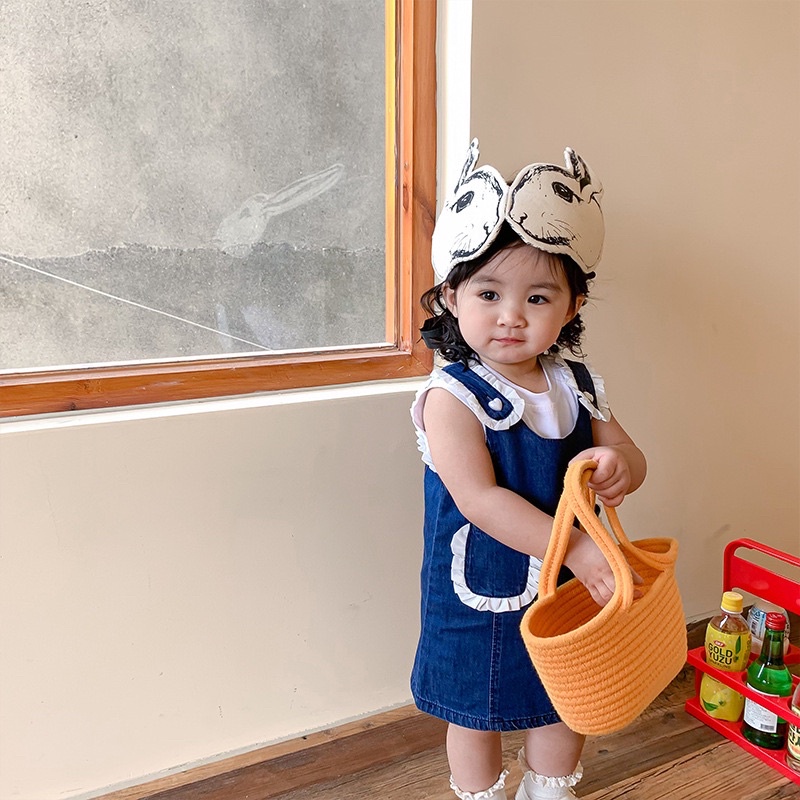 Plain denim skirt anak perempuan