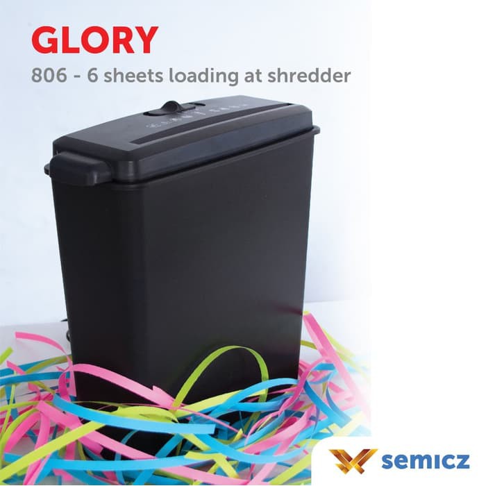 Paper Shredder / Mesin Penghancur Kertas Glory 806 Strip shredder. GARANSI!