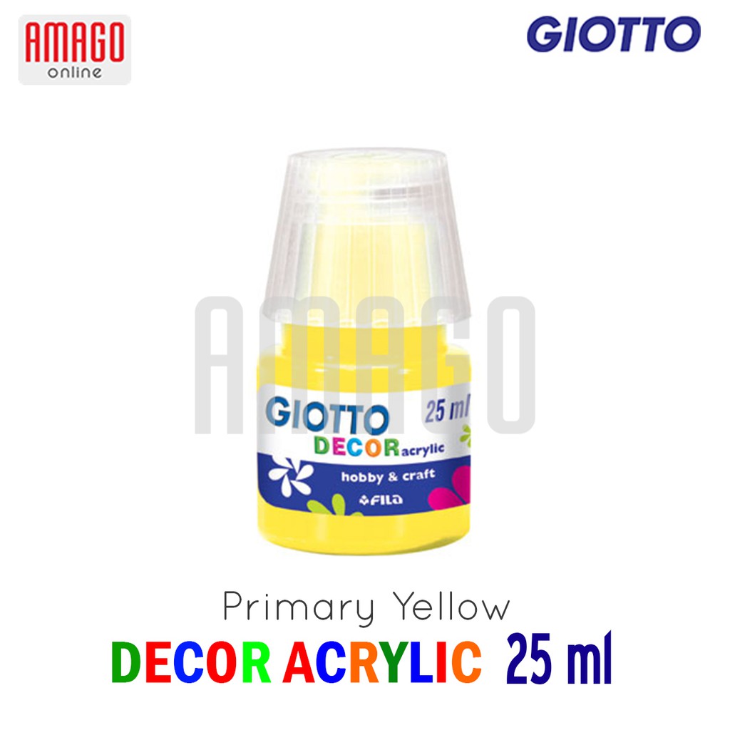 GIOTTO Decor Acrylic Cat Akrilik Dekorasi 25 ml - warna Primary Yellow - 538102