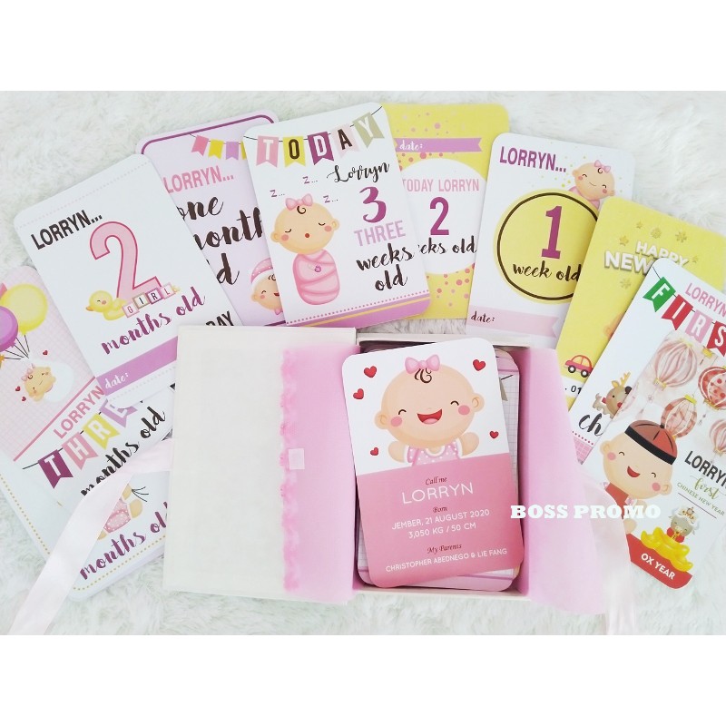 

Milestone Card Custom (Free Hardbox) Motif Girl A