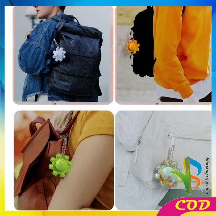 RB-M131 Mainan Pop It Gurita Mini Fidget Toys Octopus Doll Gantungan