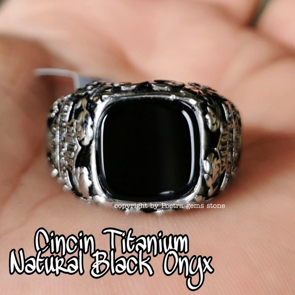 CINCIN PRIA TITANIUM SUPER BLACK ONYX BERKELAS