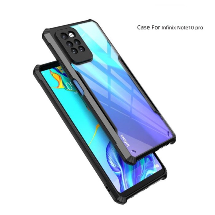 S/P- CASING Case Infinix Note 10 Pro NFC Shockproof Transparan Hard Back Soft Slim SP by POA