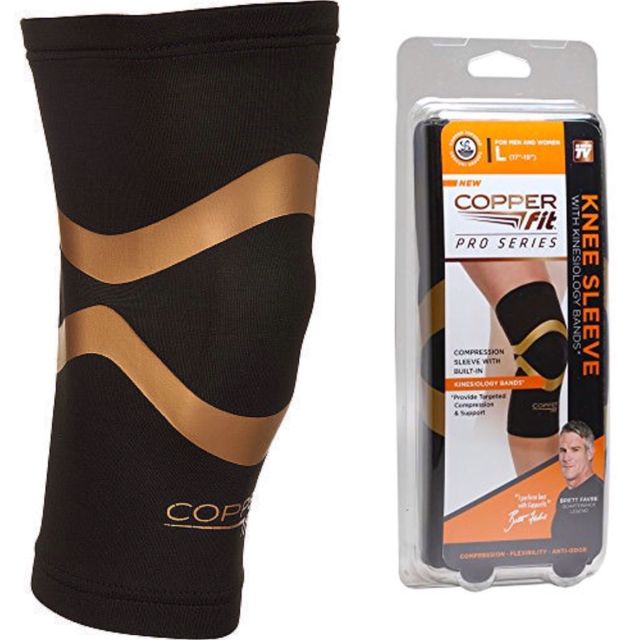 Deker Lutut Copper Fit / Knee Support Sleeve Dekker Olahraga / Deker Pelindung Lutut Otot - 1 Pcs