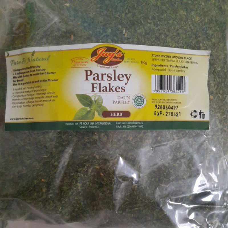 Jays / Jay's Parsley Flakes 20gr / Daun Parsley (Repacking)