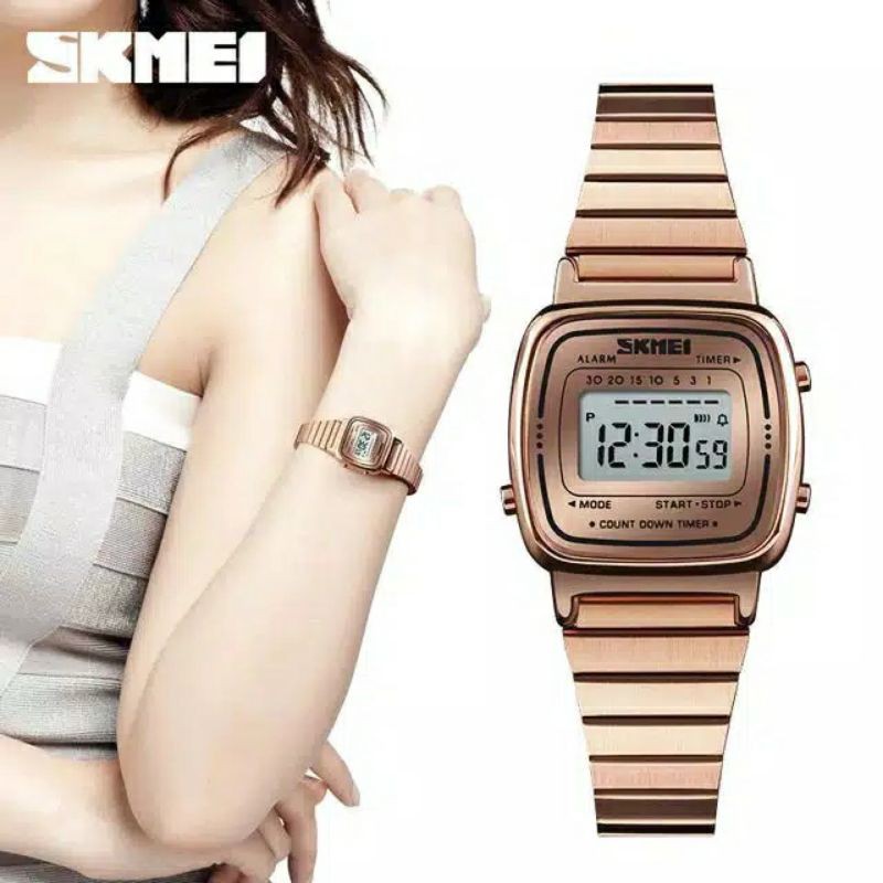 SKMEI 1252 ORIGINAL Jam Tangan Wanita SKMEI Digital LED jkt_store official Kado Mewah
