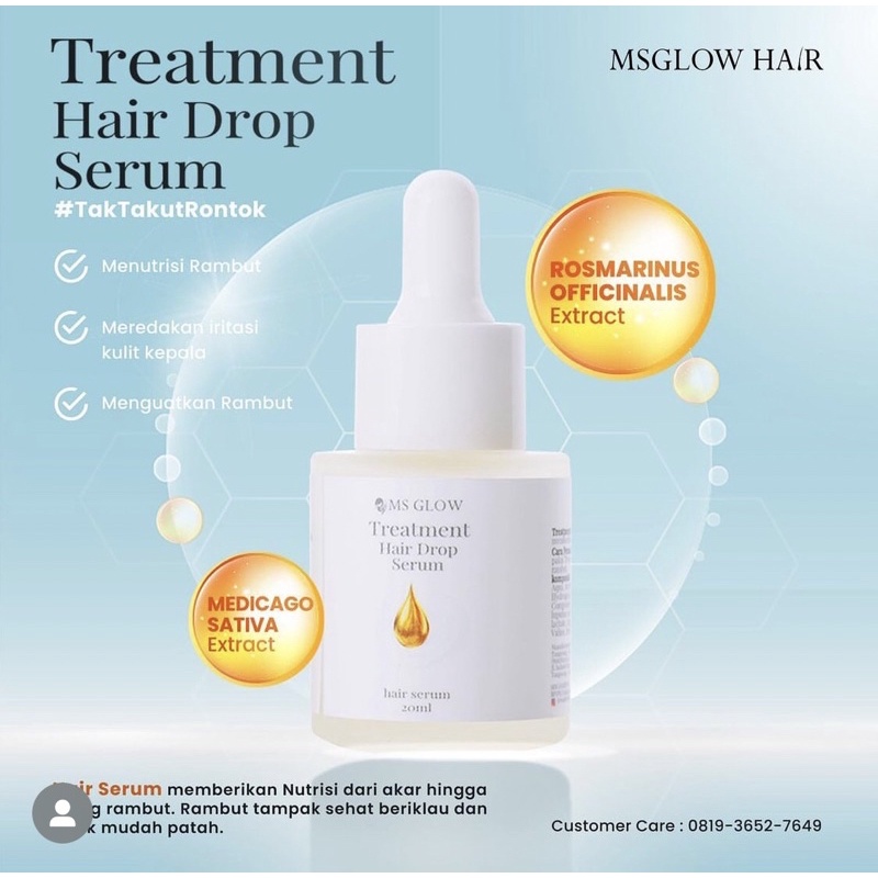 PROMO PAKET HAIR DROP SERUM + NUTRITION SMOOTH MSGLOW