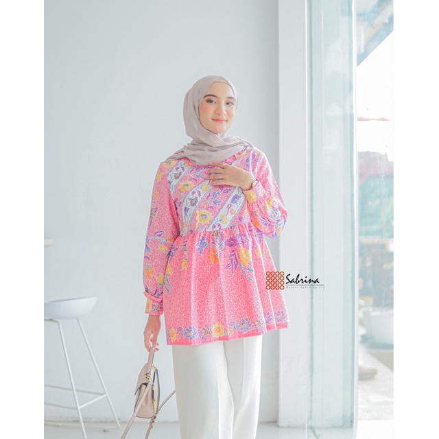 Ayana Blouse Batik Cantik Modern Wanita Stylish Modis Soft Kombinasi